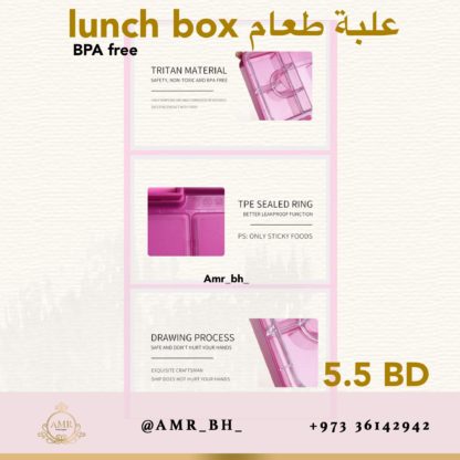 Lunch Box Fochsia (AMR) علبة طعام فوشي - Image 10